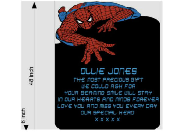 Disney said no to Spider-Man image on 4 year old Ollie tombstone Disney said no to Spider-Man image on 4 year old Ollie tombstone
