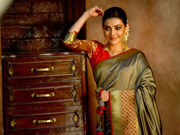 Actor Kajal aggarwal look gorgeous in Saree Actor Kajal aggarwal look gorgeous in Saree