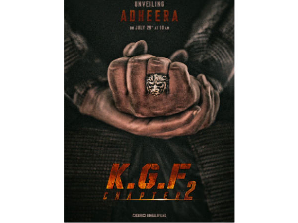 Unveiling Adheera from KGF Chapter 2 on July 29th at 10 AM Unveiling Adheera from KGF Chapter 2 on July 29th at 10 AM