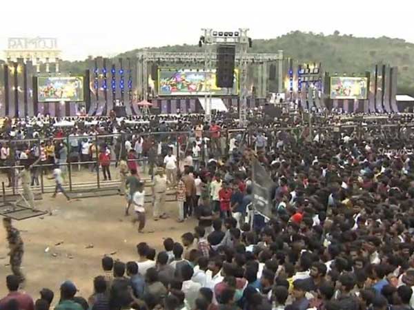 Saaho Pre Release Event: Prabhas fans created disturbances Saaho Pre Release Event: Prabhas fans created disturbances