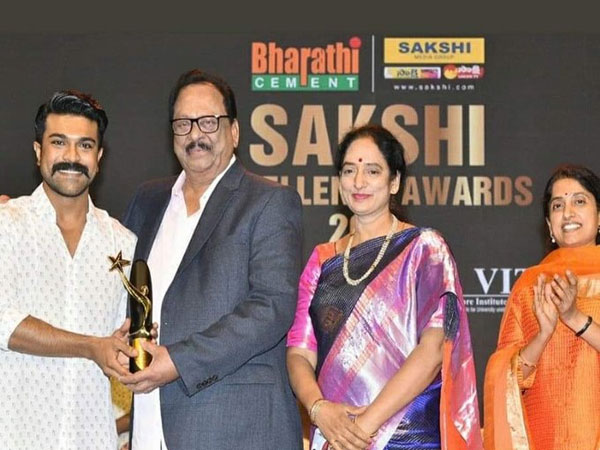 Ram Charan got Best Hero Award Ram Charan got Best Hero Award