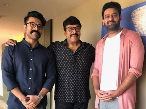 Sye Raa teaser release: Chiranjeevi, Prabhas, Ram Charan photo goes viral Sye Raa teaser release: Chiranjeevi, Prabhas, Ram Charan photo goes viral