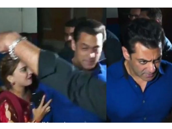 Lady Fan Pull Salman Khan In Hum Aapke Hain Koun Special Show Lady Fan Pull Salman Khan In Hum Aapke Hain Koun Special Show
