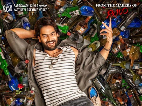 RX 100 fame Karthikeyas 90ml first look released RX 100 fame Karthikeyas 90ml first look released