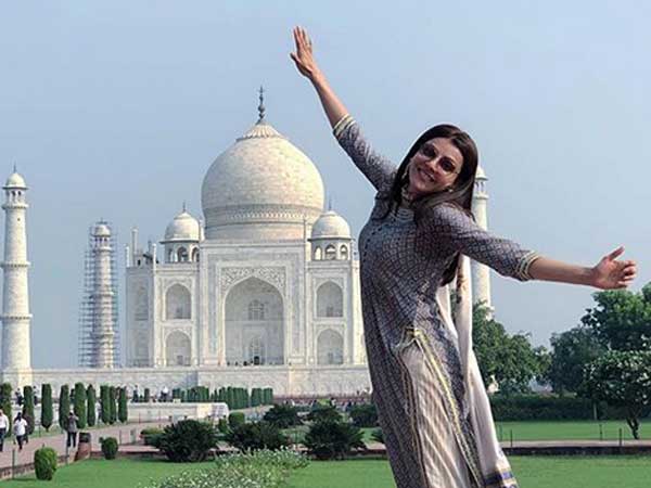 Kajal Aggarwal much excited to see Taj Mahal Kajal Aggarwal much excited to see Taj Mahal