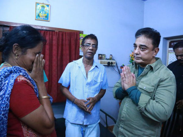 Kamal Haasan visited techie Subhasris house Kamal Haasan visited techie Subhasris house