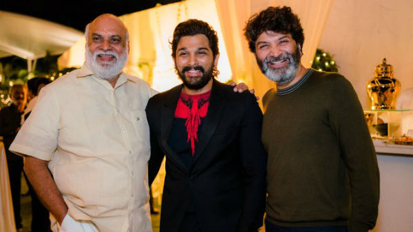 Allu Arjun Trivikram And Raghavendra Rao Are In One frame. Allu Arjun Trivikram And Raghavendra Rao Are In One frame.