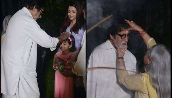 అమితాబ్ ఫ్యామిలీతో పండగ