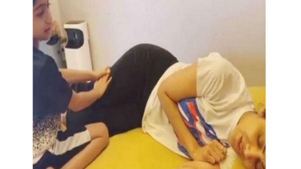 కొడుకుతో మసాజ్..