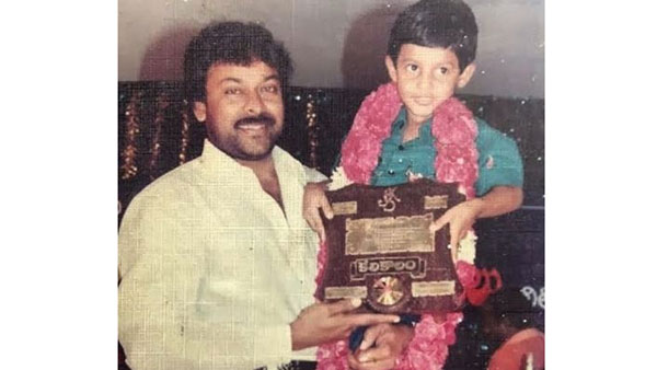 Aadi sai kumar With Chiranjeevi At Kalikaalam 100 Days function Aadi sai kumar With Chiranjeevi At Kalikaalam 100 Days function