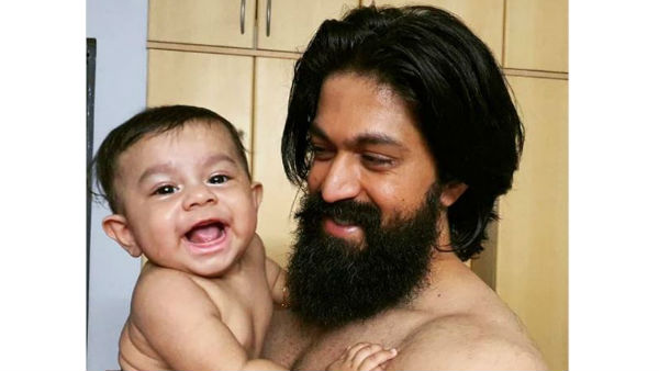 adorable picture of Kannada star Yash posing with his son adorable picture of Kannada star Yash posing with his son