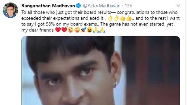 Madhavan About CBSE Board Exam Results Madhavan About CBSE Board Exam Results