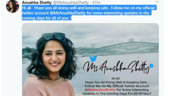 Anushka Shetty joins in twitter officially Anushka Shetty joins in twitter officially