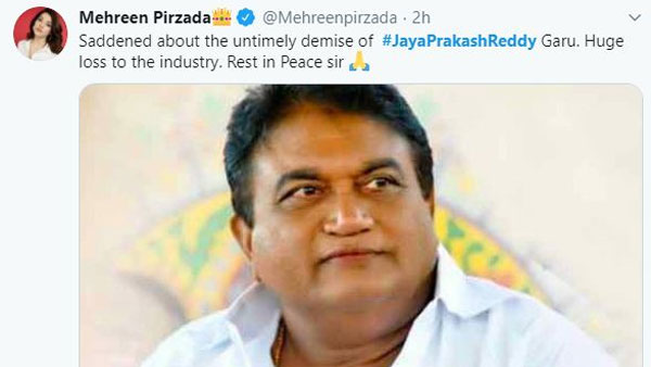 సినిమా పరిశ్రమకు తీరని లోటు.. మెహ్రీన్