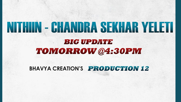 nithin And Chandra sekhar Yeleti Project Update On 1st october nithin And Chandra sekhar Yeleti Project Update On 1st october