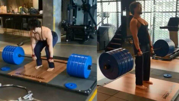 Tiger Shroff Workout With 220kg deadlift Tiger Shroff Workout With 220kg deadlift
