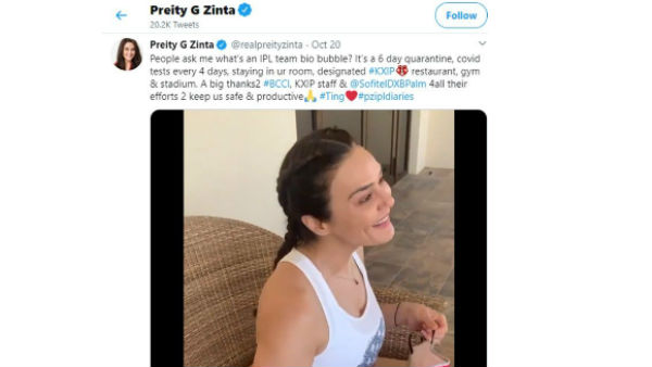 Actress Preity Zinta called herself the COVID test queen Actress Preity Zinta called herself the COVID test queen