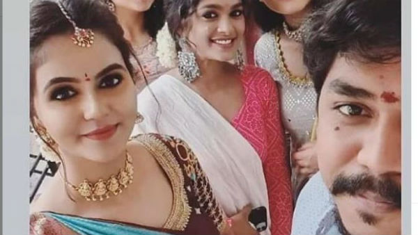 సంప్రదాయ దుస్తుల్లో చైత్రారెడ్డి, రాకేష్ సామల