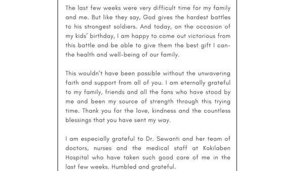 Sanjay Dutt Recovered From Cancer Sanjay Dutt Recovered From Cancer