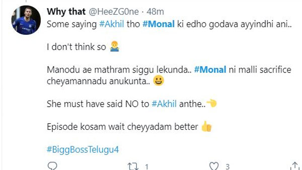ఎపిసోడ్ చూసిన తర్వాతే మోనాల్కు సపోర్టు