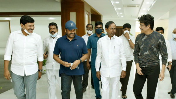 సీఎం కేసీఆర్తో చిరంజీవి, నాగార్జున