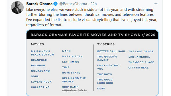 Barack Obamas best and favourite movies and Television shows Barack Obamas best and favourite movies and Television shows