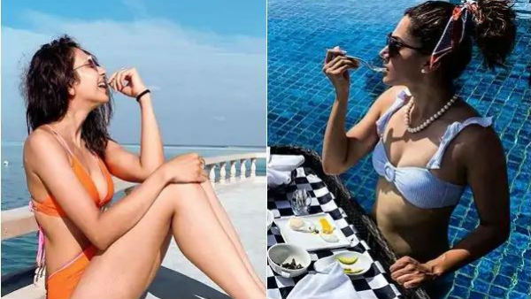 Rakul dominates Tapsee in Bikini look Rakul dominates Tapsee in Bikini look