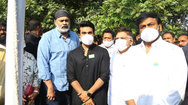 Chiranjeevi And Ram Charan Republic Day Celebrations At CCT Chiranjeevi And Ram Charan Republic Day Celebrations At CCT