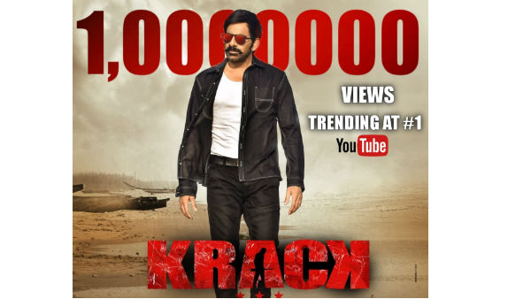 ravi teja Krack Trailer Crossed 10 million views ravi teja Krack Trailer Crossed 10 million views