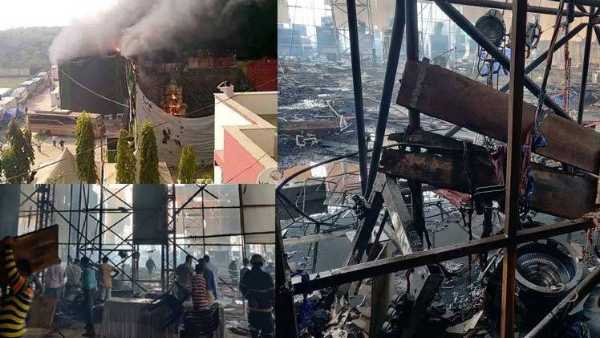 Prabhas Adipurush Set on fire Prabhas Adipurush Set on fire