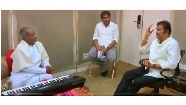 Mohan babu Meets Ilayaraja For Son Of India Mohan babu Meets Ilayaraja For Son Of India
