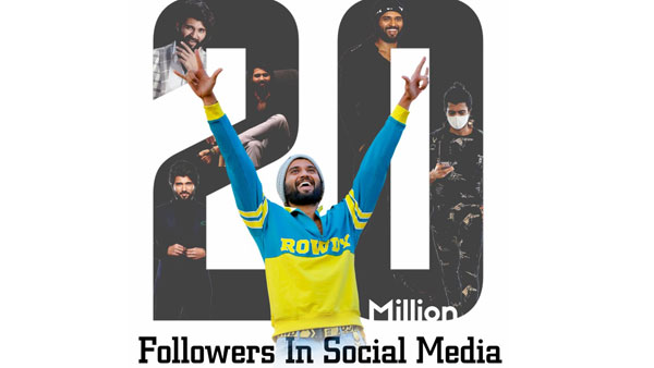 Vijay Deverakonda Reach 20M Followers On Social Media Vijay Deverakonda Reach 20M Followers On Social Media