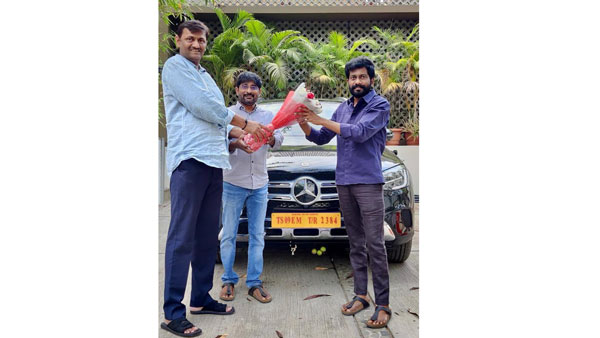 Uppena Producers gifted Luxurious Benz GLC Car to Buchi Babu Sana Uppena Producers gifted Luxurious Benz GLC Car to Buchi Babu Sana