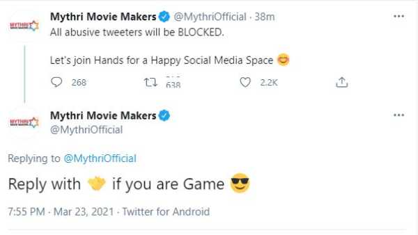 స్వీట్ వార్నింగ్..
