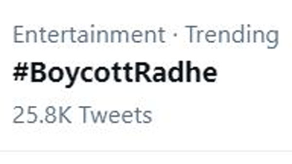 Shock to Salman Khan: Boycott Radhe Trending in Twitter Shock to Salman Khan: Boycott Radhe Trending in Twitter