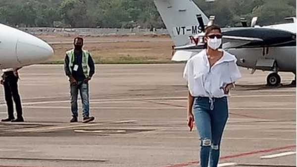 Nayanthara Reaches Hyderabad on a chartered flight for rajinikanths Annaatthe shoot Nayanthara Reaches Hyderabad on a chartered flight for rajinikanths Annaatthe shoot