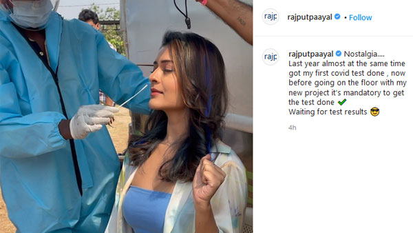 payal Rajput About Corona test payal Rajput About Corona test