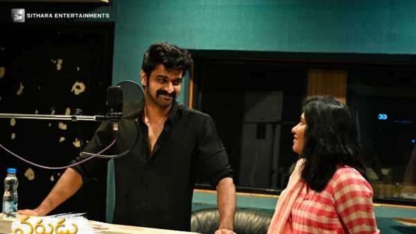 Naga Shaurya And Ritu varma Busy In Varudu Kavalenu Dubbing Naga Shaurya And Ritu varma Busy In Varudu Kavalenu Dubbing
