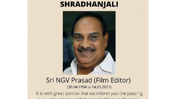 Editor NGV Prasad passed Away due to corona virus Editor NGV Prasad passed Away due to corona virus