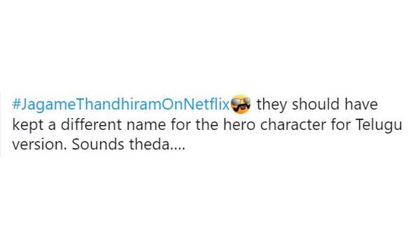 name for hero character in jagame tantram is getting trolled name for hero character in jagame tantram is getting trolled