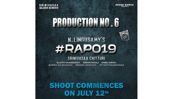 Ram Pothineni - Lingusamy Movie From July 12th Ram Pothineni - Lingusamy Movie From July 12th