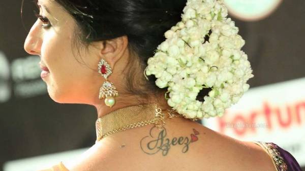 Sanjjanaa Galrani reveals her secret tattoo about her man and Love Azeez Sanjjanaa Galrani reveals her secret tattoo about her man and Love Azeez