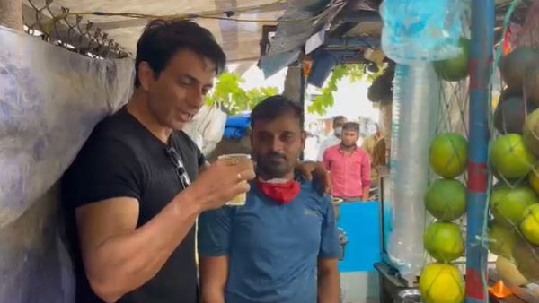 సొంతంగా జ్యూస్ తయారు చేసుకున్న సోనూసూద్