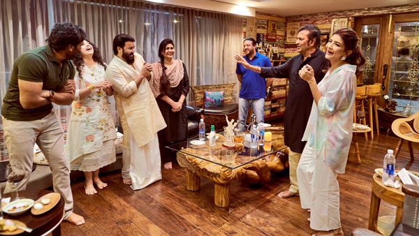 Mohanlal Dinner With Mohan Babus family manchu lakshmi shares photos Mohanlal Dinner With Mohan Babus family manchu lakshmi shares photos