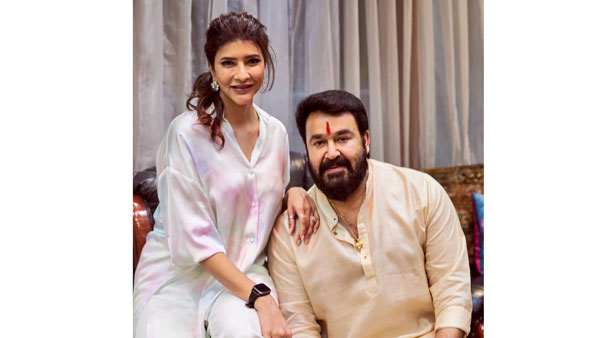 Mohanlal Dinner With Mohan Babus family manchu lakshmi shares photos Mohanlal Dinner With Mohan Babus family manchu lakshmi shares photos