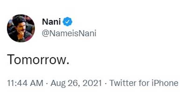 Hero Nani Tweet Create Buzz on Tuck Jagadish Hero Nani Tweet Create Buzz on Tuck Jagadish