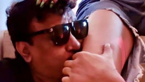 థైస్ ను ముద్దాడుతూ..