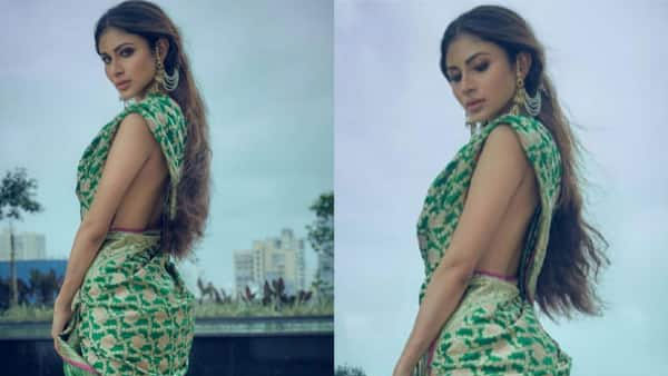 టాప్ ఉన్నా లేనట్లు మౌనీ ఫోజులు