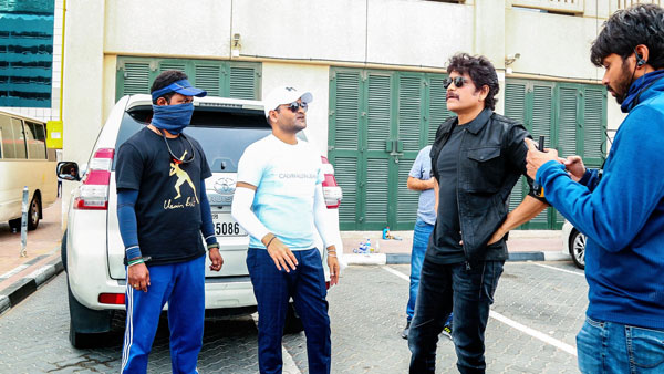 Akkineni Nagarjuna and Sonal Chauhan Chill at Ghost Sets in Dubai Akkineni Nagarjuna and Sonal Chauhan Chill at Ghost Sets in Dubai