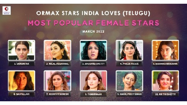 1 - సమంత అక్కినేని 2 - కాజల్ అగర్వాల్